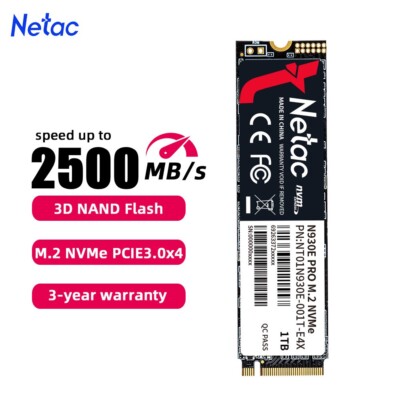 Netac 2TB 1TB 500GB 256GB M.2 PCIe SSD 2280 NVMe Internal Solid State Drive lot