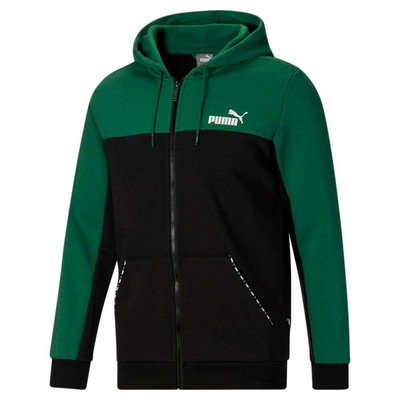 

Puma Essentials Block Full Zip Hoodie Mens Size  Повседневная спортивная верхняя одежда 67, Зеленый, Puma Essentials Block Full Zip Hoodie