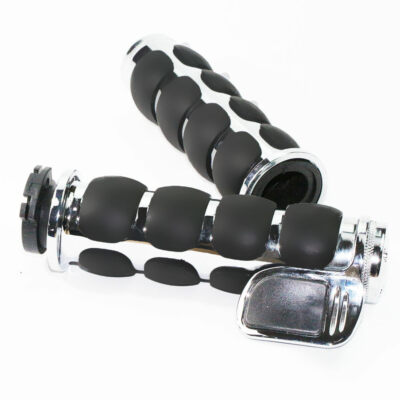 Chrome Palm Rest Hand Grips 075 For Kawasaki Vulcan Cruiser Chopper Bobber