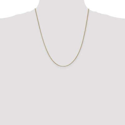 Pre-owned Skyjewelers Real 10kt Yellow Gold 1mm Box Chain; 22 Inch; Lobster Clasp