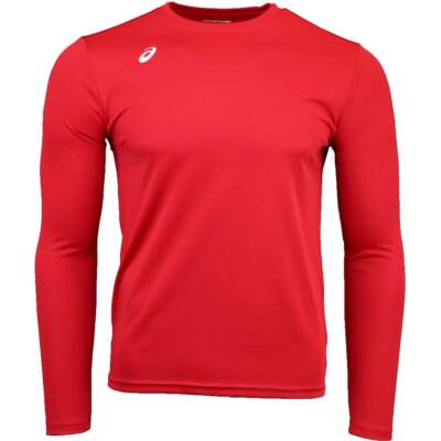 

ASICS Circuit 8 Футболка с круглым вырезом и длинным рукавом Мужские повседневные топы размера  XT3259-2, Красный, ASICS Circuit 8 Crew Neck Long Sleeve T-Shirt
