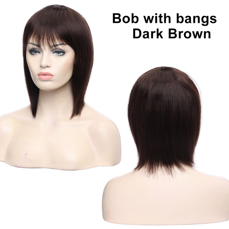 Ombre Blonde Short Bob Wigs 100% Real Indian Remy Human Hair Lace Front Wigs P01