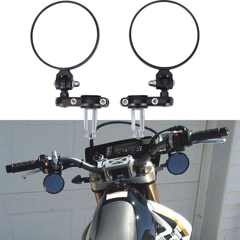 For SUZUKI DRZ400 Black Foldable Motorcycle CNC 7/8" Bar End Mirrors Rearview US