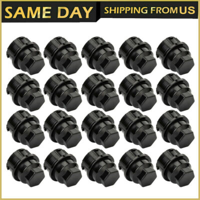 Black 20X Lug Nut Caps Compatible/Replacement fits Chevy/GM 9593028 9593228