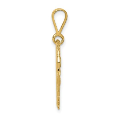 Pre-owned Superdealsforeverything Real 14kt Yellow Gold Reversible 50th Anniversary Charm