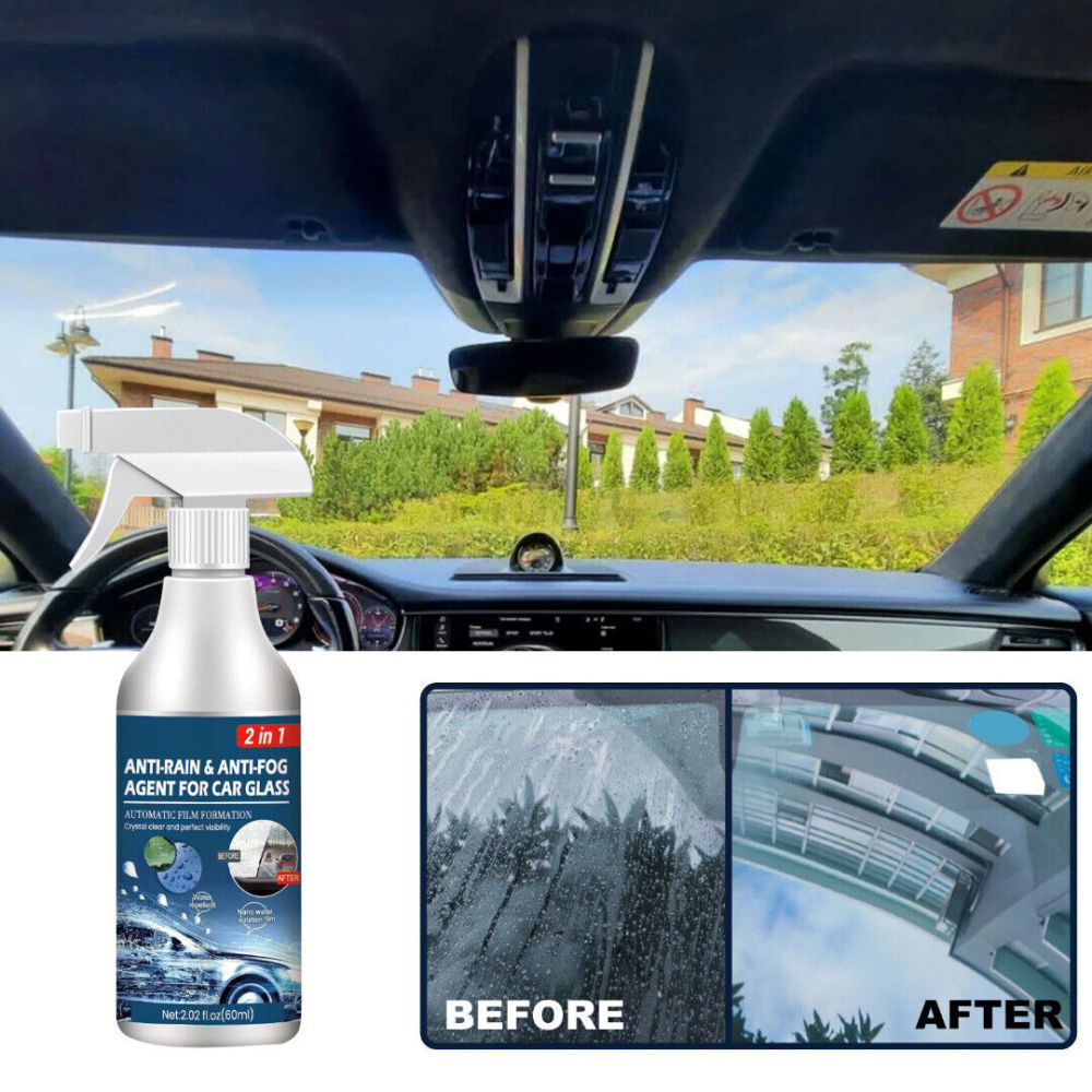60ml Car Glass Waterproof Coating Agent Anti Fog Rain Repellent Spray Winter US
