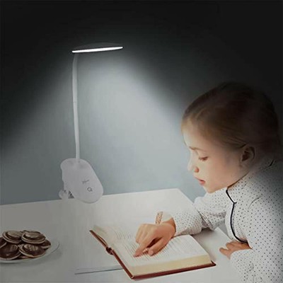 Clip On Reading Light, Accering 18 LED Portable USB Rechargeable Book With 3 And