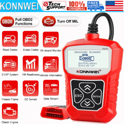 KONNWEI OBD2 Scanner Automotive Code Reader Car Diagnostic Tool Engine Fault Red
