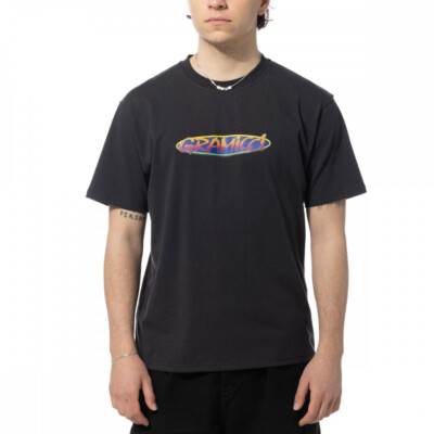 

Мужская овальная футболка унисекс Gramicci черный, Gramicci Unisex Oval Tee