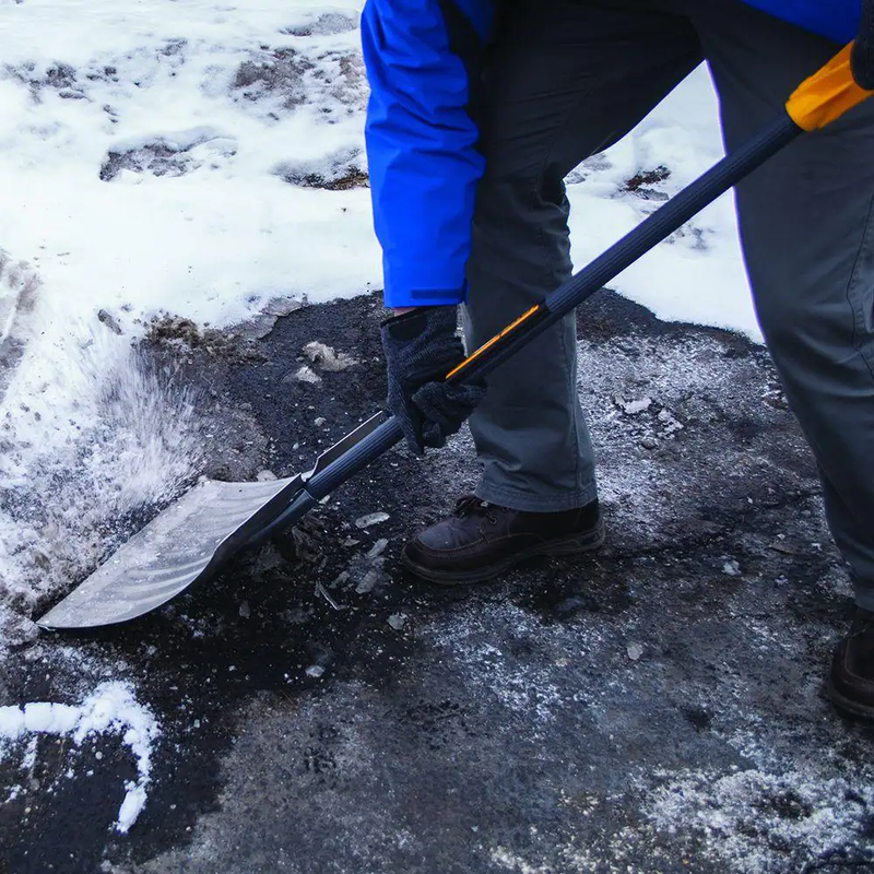 NEW Durable Snow Shovel Aluminum Blade 38.3 in. Steel Handle Poly D-grip Snowfal