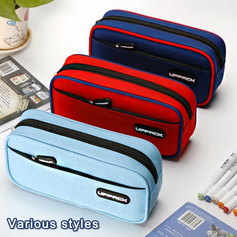 Box Pencil Case Schoolbag Shape Storage Organizer Pouch