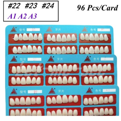 Dental Tooth Veneer Anterior Front Resin Thin Teeth Veneers Porcelain 96PCS/Card