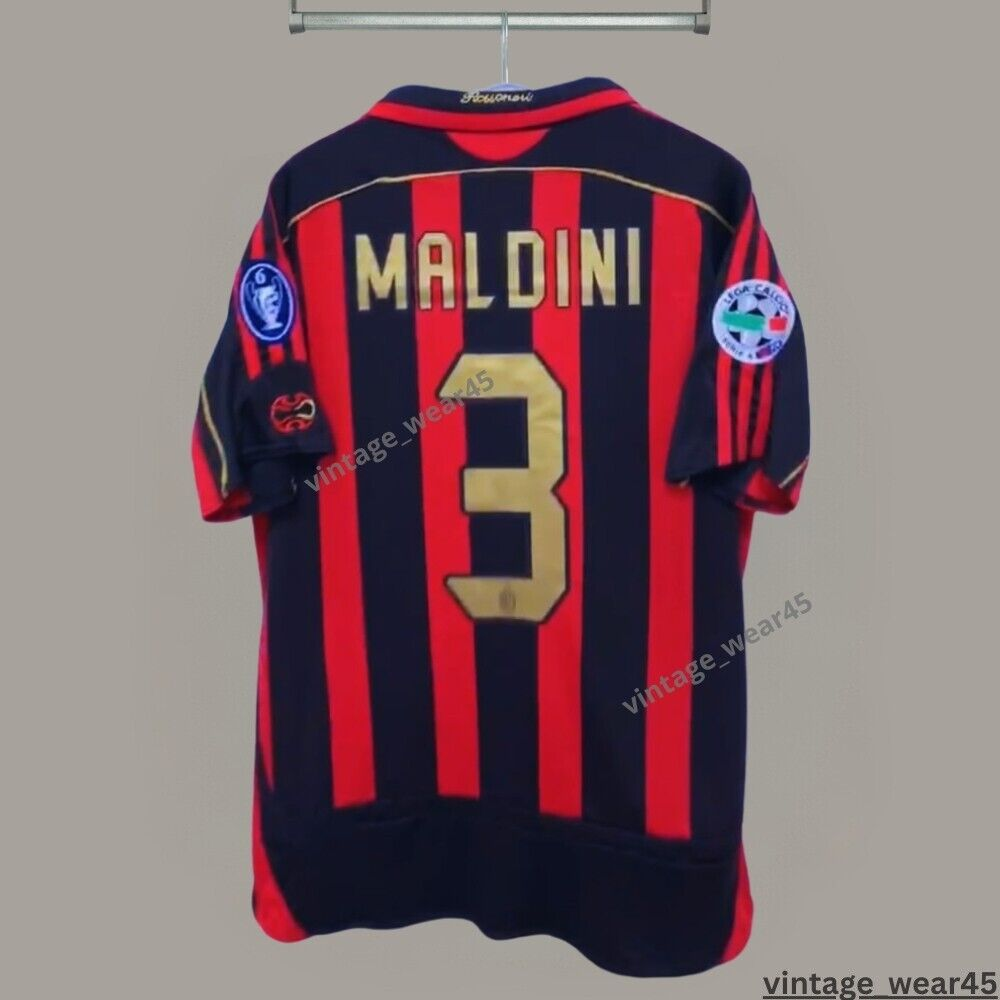 ミラン Milan home ユニフォーム 3 MALDINI AC Milan 00/02 • Home Shirt • M • Maldini #3 – Real Vintage