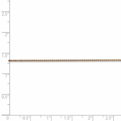Pre-owned Superdealsforeverything Real 14kt Rose Gold 1.0mm Spiga Chain; 18 Inch; Lobster Clasp In Pink