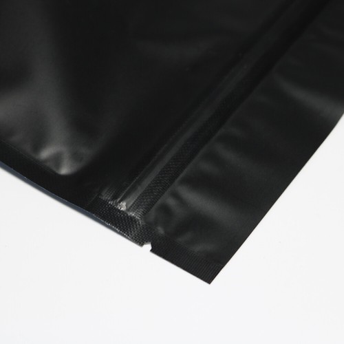 100 Matte Black Food Safe Mylar Foil Favor Treat Bags, Resealable Snack Pouches