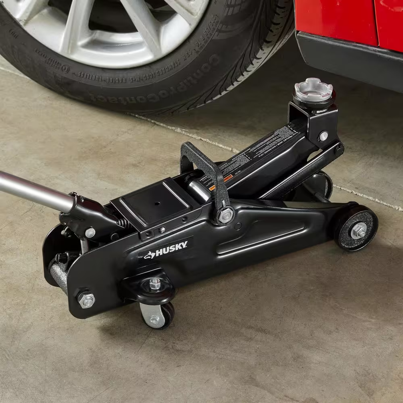 Car Jack 2-Ton Hydraulic Trolley Black Rust Resistant Steel