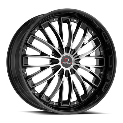 18x8 Cavallo CLV-42 Gloss Black & Machined Wheels 5x100/5x4.5 (35mm) Set of 4