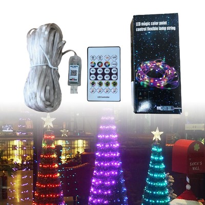 20/50/200LED Smart Rainbow Permanent Outdoor String Fairy Lights USB APP ContryO