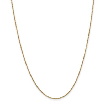Pre-owned Superdealsforeverything Real 14kt Yellow Gold 1.4mm Round Cable Chain; 16 Inch; Lobster Clasp