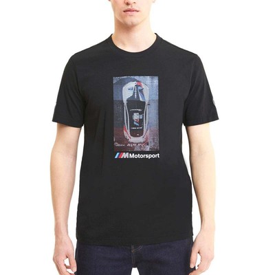 

Puma Bmw Mms Graphic Crew Neck Short Sleeve TShirt Mens Black Athletic Casual 59, Черный, Puma Bmw Mms Graphic Crew Neck Short Sleeve TShirt