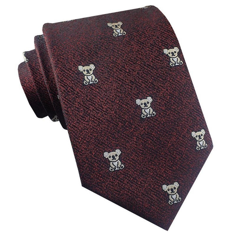 Burgundy with Koala Textured Tie