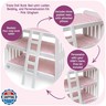 Badger Basket Triple Doll Bunk Bed with Ladder and Bedding for 20-Inch Dolls – Pink Gingham Design with Personalization Kit