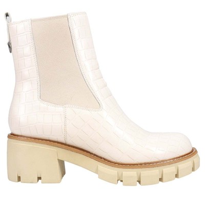

Винтажные женские повседневные ботинки челси с круглым носком Havana Baltimore Croc Off White B, Vintage Havana Baltimore Croc Round Toe Chelsea