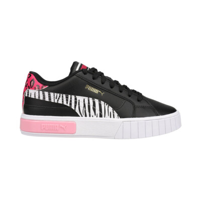 Puma Cali Star Summer Roar Zebra Lace Up Youth Girls Black Sneakers Casual Shoe