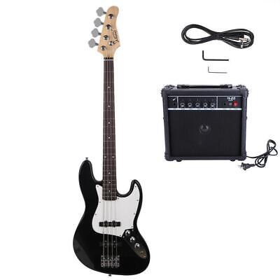 New 3 Colors Glarry 4 Strings Beginner Electric Bass Guitar with AMP