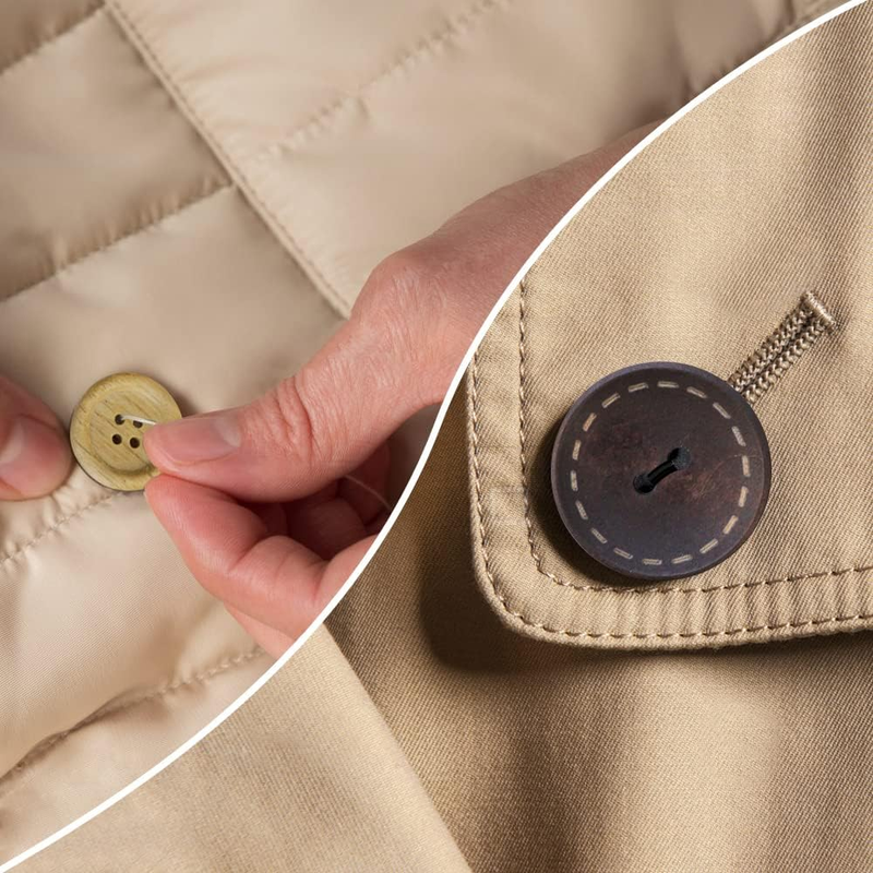 TCOTBE 600 Pcs Assorted Sizes Wooden Buttons Mixed Colors Coconut Shell Wood Han