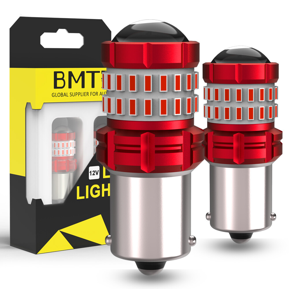 1156 7506 P21W Red LED Brake Stop Tail Light Bulb Error Free For BMW Audi Lexus