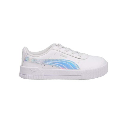 

Белые кроссовки Puma Carina Holo Ac Infant Girls Повседневная обувь 383743-01, Белый, Puma Carina Holo Ac Infant