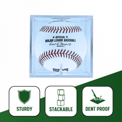 Baseball Display Case | Acrylic Baseball Cube Clear Storage Case