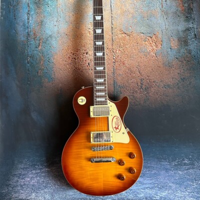 Custom shop Sunburst electric guitar yellow binding HH pickups shipping quickly