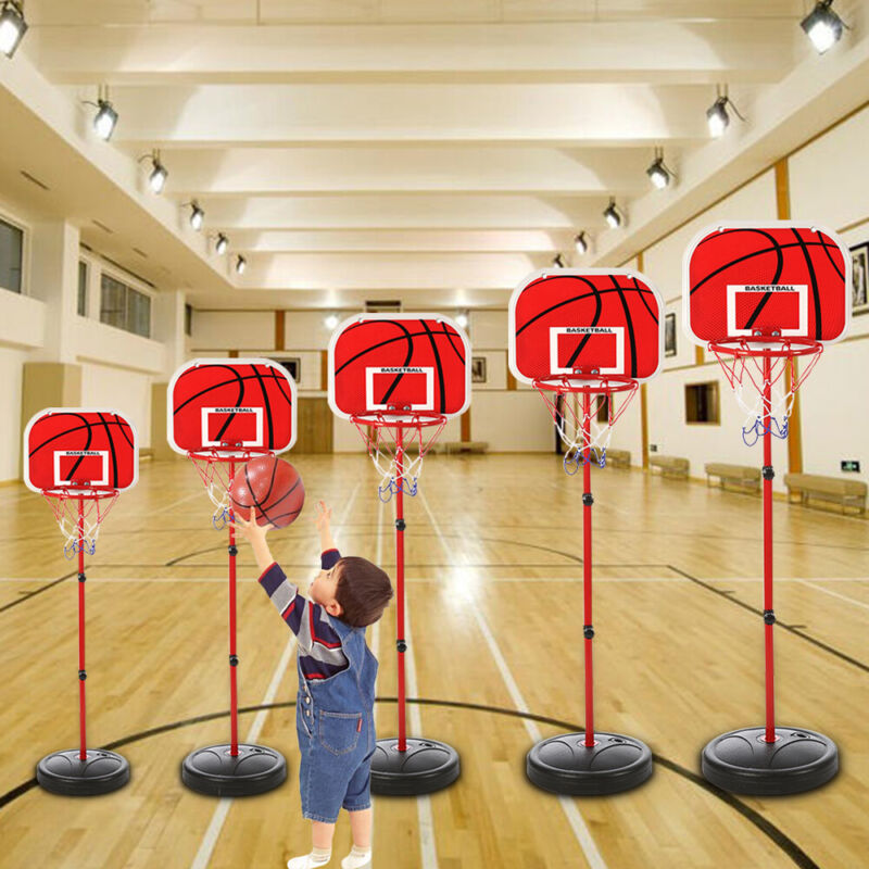 Kinder Basketball SET+Basketballkorb +Basketballständer+Pumpe+ Ball 65-150cm DHL
