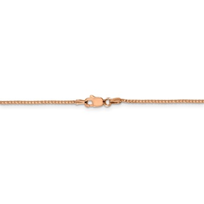 Pre-owned Superdealsforeverything Real 14kt Rose Gold 20 Inch 1.10mm Box Link With Lobster Clasp Chain; 20 Inch In Pink