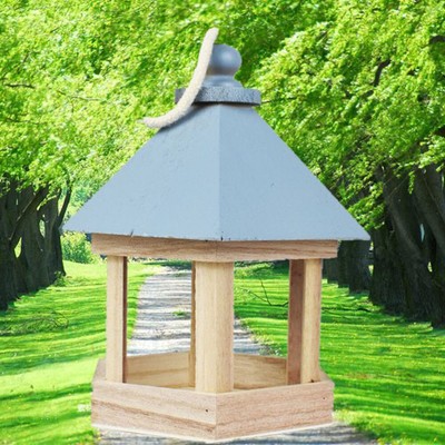 Garden Bird Feeder Wood Birds Feeder Outside Bird Feeder Parrot Bird Feeder