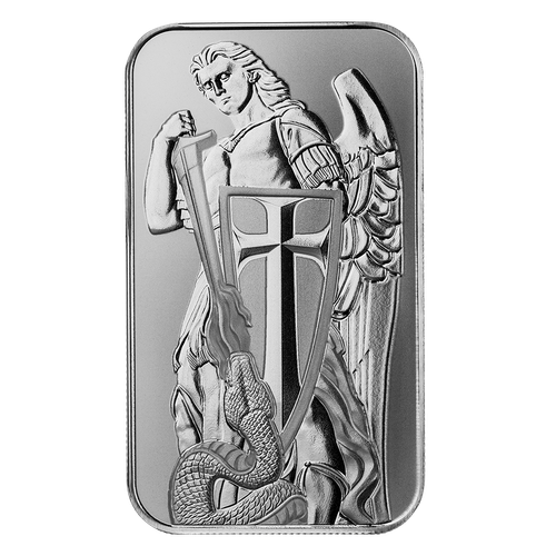 1oz .999 Silver Bar - Scottsdale Mint Archangel Silver Bullion Bar #A522