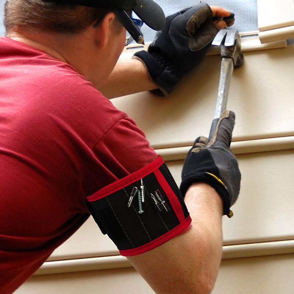 Magnetic Wristband Armband with Strong Magnets for Holding Screws, Nails, Bolts