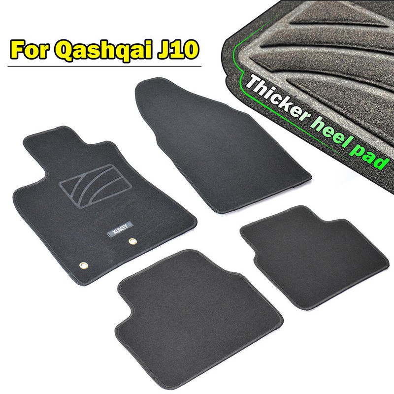 Car Floor Mats For Nissan Qashqai J10 06 13 Carpet Black Nylon