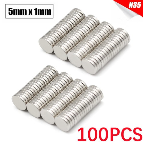 Neodymium Magnets Round Disc N35 Super Strong Rare Earth 5mmx1mm Mini Small