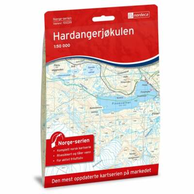 Hardangerjøkulen - Nordeca 1:50k Norway Walking Hiking Map 10039