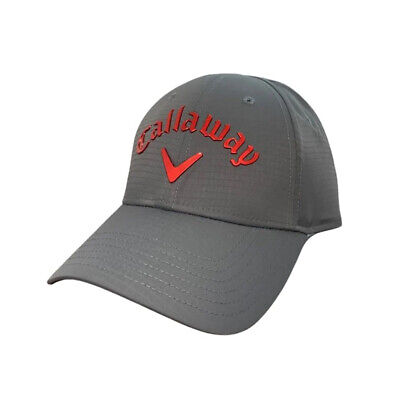 NEW Callaway Liquid Metal Golf Hat Cap Adjustable - Charcoal / Red