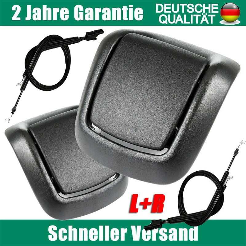 Kippen Entriegelung Hebel+Seilzug BetÃ¤Tigungszug Beifahrersitz Griff Sitz L + R 