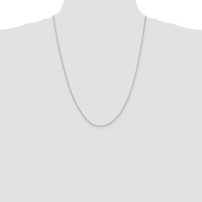 Pre-owned Skyjewelers Real 14kt White Gold 24 Inch .9mm Round Snake With Lobster Clasp Chain; 24 Inch