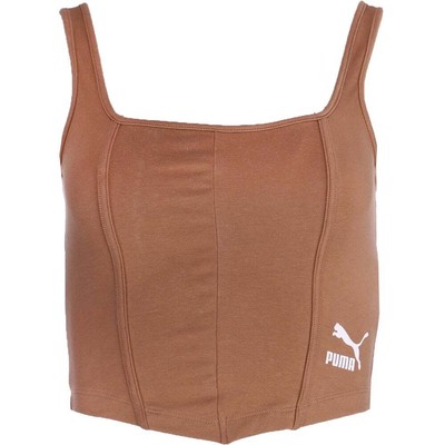 

Женский топ с круглым вырезом Puma Classics Ext Structure размера  Athletic 53627, Коричневый