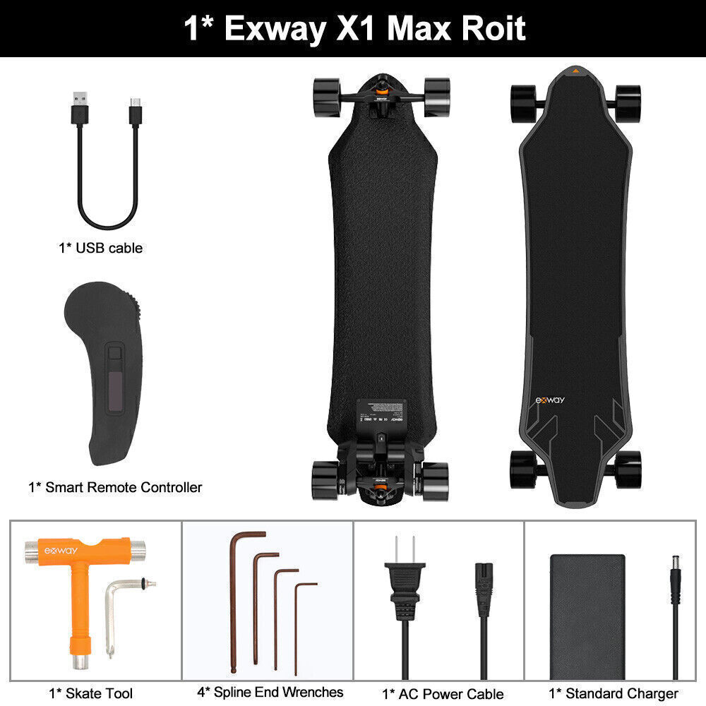 Exway X1 MAX Electric Skateboard Longboard with Wireless Remote Control E-Skate