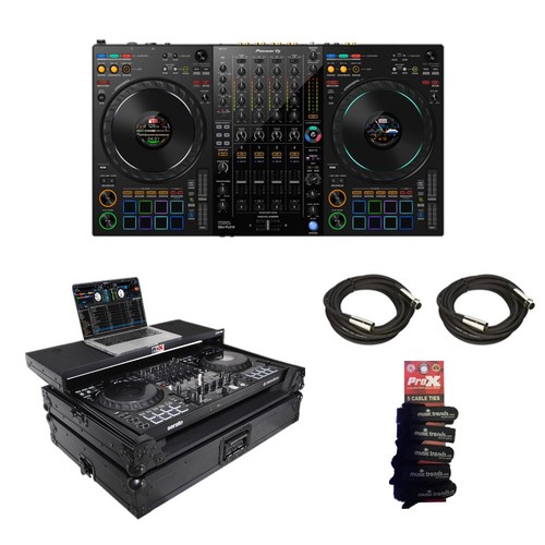 Pioneer DJ DDJ-FLX10 4-channel DJ controller w/ Slim Flight Case