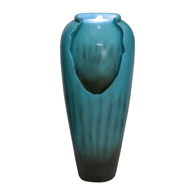 Watnature Water Fountains 30.7" Outdoor Concrete Cement Indoor Freestanding