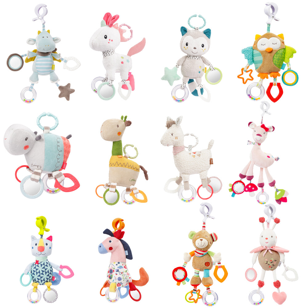 FEHN Baby Lern Spielzeug Greifling Activity Spieltiere Klemme unterwegs ORIGINAL
